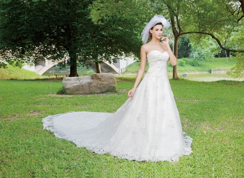 Hbh brautkleid mit perlen - brautkleid,