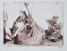 Horst Janssen Stillleben Phantastischer Realismus sign Radierung 1976 155/180