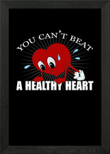 Herz Sport gesund gerahmtes