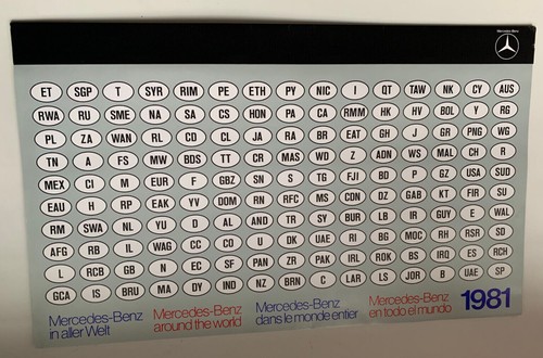 Mercedes benz kalender 1981 - mercedes,