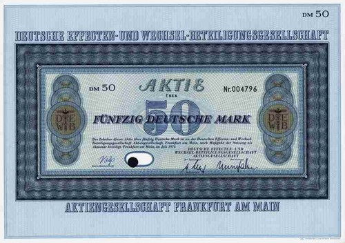 Deutsche effecten wechsel - effecten, ag