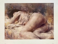 Wagner Heinz Liegende Original Poster Kunstdruck Siebdruck Frauenakt Akt DDR GDR