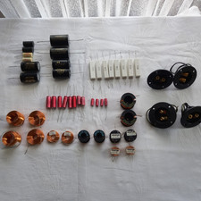 Audio Weichenbauteile Konvolut Spulen Kondensatoren Widerstände Boxen Mundorf