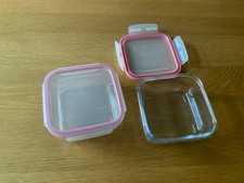 Emsa 2 x Glas-Frischhaltedose mit Deckel Kunststoff  14 cm x 14 cm