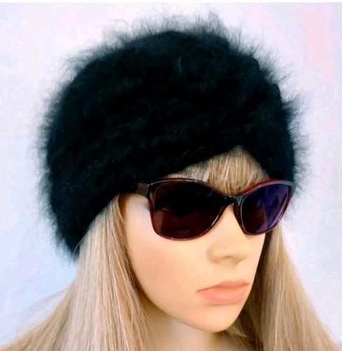 Gestrikste angora turban - gestrikste,