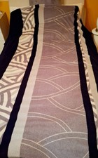 Bettwäsche QVC BADIZIO 155x220 Einzelbett 3tlg geometrisches Muster schwarz grau