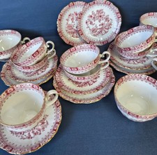 Kaffeegedeck 19 Stk. Einzelteile  Tasse & UT Seltmann Weiden Theresia China Rot