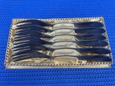 6 antike alte Kuchengabeln