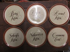 SMF Schramberg Retro Geschirr 80er, 6 Käseteller, handbemalt