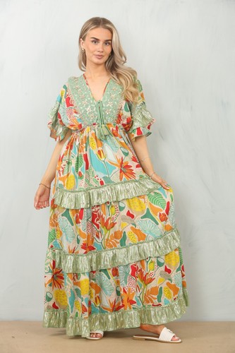Boho maxikleid mit - maxikleid,