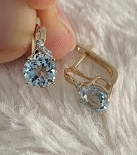 585 Gold Ohrringe mit Topas