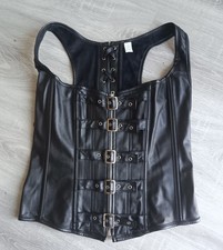 Corsagentop Corsage Korsett Bustier Korsage schwarz Rockabilly Vollbrust