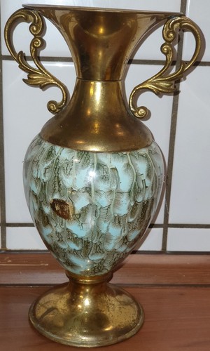 Messing keramik vase - keramik,