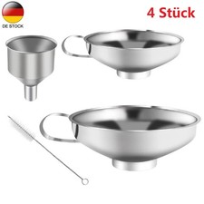 4 Stück Trichter Edelstahl Set, Marmeladentrichter, Einmachtrichter aus Edelstah