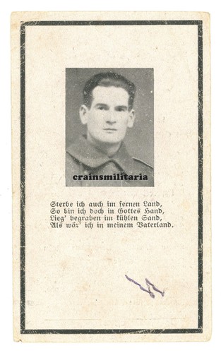 Orig sterbebild grenadier - sterbebild, +