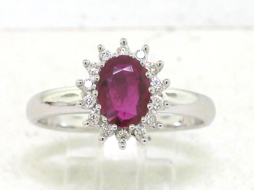 Rubin brillant ring 585 - rubin,