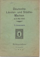 Briefmarken Preisliste von 1946 Deutsche Länder und Städte Marken