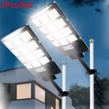 2X LED Solar Straßenlampe
