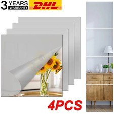 4X Spiegelfolie Selbstklebend Wand Möbel 30 x 30cm Wandspiegel Folie Spiegel