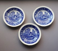 3 Untertassen für Tee oder Kaffee - Copeland Spode "Blue Tower" -