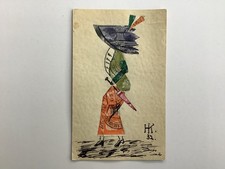 Originale alte Künstler Collage 1930-er Jahre monogrammiert & datiert