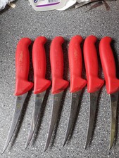 6 Stück Gute Gebraucht Original F Dick Kleine Metzger Messer 1/2 Flex