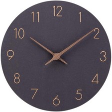 Wanduhr Holz 30cm Schwarz