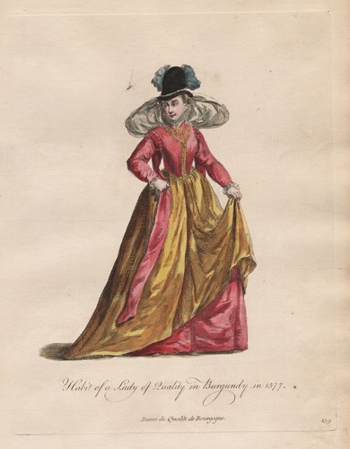 Renaissance frau dame - dame, burgundy