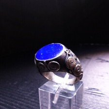 Ring, Silber 925, Gr. 57, mit einem Lapislazuli Cabochon 15x12  mm