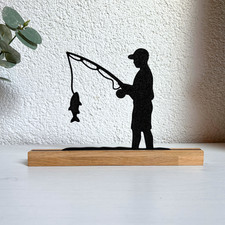 Holz Aufsteller Hobby Deko – Angler, Fahrrad, Fitness, Kettensäge, Motocross NEU