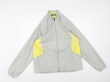 Grauer Windbreaker-Mantel