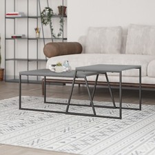 Couchtisch 2er Set, 2 Stück Beistelltisch, Tisch für Wohnzimmer,Büro DECORTIE