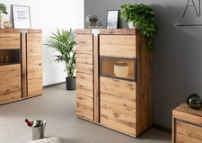 Highboard massiv Wildeiche