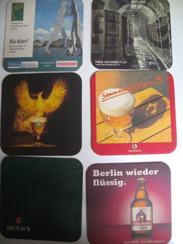 Bierdeckel eckig gebraucht - 6,