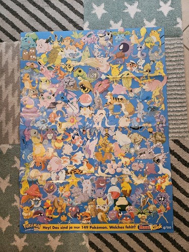 Pokemon poster 1999 vintage - pokemon,