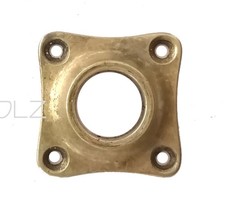 Jugendstil Drückerrosette alt Messing Avantgarde Türklinke 15-17mm