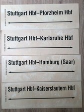 4 Stück Zuglaufschilder 61*20 cm Konvolut "Residenzbahn" Regionalbahn RE RB orig