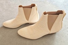 Stiefelette 40/41,Damen,cremeweiss,edel,Leder,MOMA,Italien,handgearbeitet 