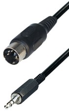 Audio Kabel 5pol DIN Stecker auf 3,5mm Klinke Stecker Klinken Adapter  1,5m