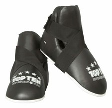 TOP TEN® Leder Nubuk Safety Fußschutz Fußschützer FIGHT KICKBOXEN NEU schwarz 