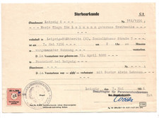 X5- Sterbeurkunde  Leipzig 1956