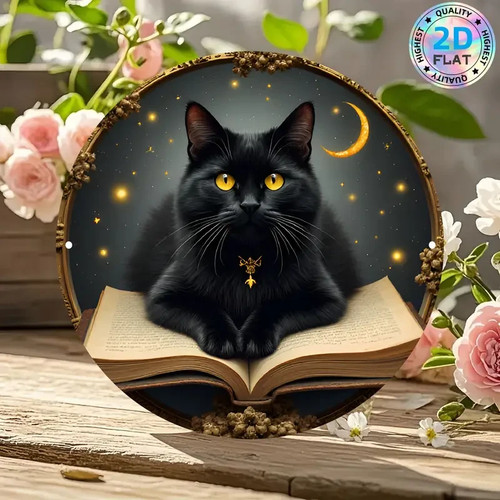 Schwarze katze hexe buch - schwarze,