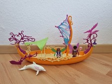 Playmobil 9133 großes Feenschiff mit  Feen und weißem Delphin, für Feenwelt