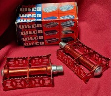 Weco Rennrad Pedale, rot, 80er