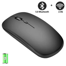 Wiederaufladbare Wireless Mouse Leise Ergonomische Bluetooth 2,4-GHz Mäuse