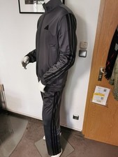 Adidas Trainingsanzug JI8856  Neu Größe L /L Grau Streifen Schwarz 