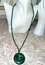Lange Malachit Kette Halskette