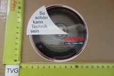 Alter Aufkleber HiFi Audio Tuning Tape TV AutoRadio Lautsprecher SANYO