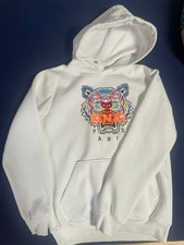 Weißer Kenzo Kapuzen Pullover