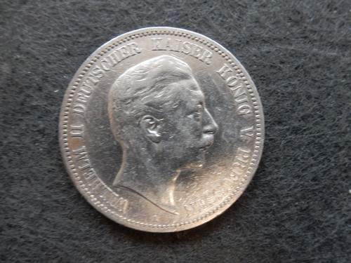 Silbermünze mark 1908 dt - 5,